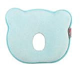 Ziweiba ベビー用品 赤ちゃんまくら ピロー 新生児枕 頭の形を良くする枕 シンプル熊型 無地柄0-1歳 (A)