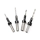5 Pcs Adjustable Depth Round Shank Woodwork Tapered Countersink Hole Drill Bit Set ,0.3"/8mm Shank [