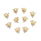 レジン 金具 ヒートンキャップ 王冠 10個入り (1.ゴールド)