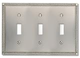 Amerelle 54tttn Georgian 3 Toggle Wallplate、サテンニッケル