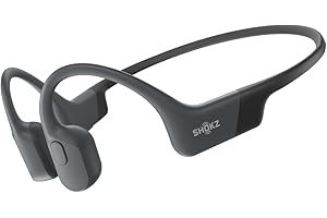 Shokz (ショックス) OpenRun 骨伝導イヤホン ワイヤレス Bluetooth5.1 オープンイヤーヘッドホン 耳を塞がない 自動ペアリングヘッドフォン マイク付き ランニング・スポーツイヤフォン IP67防塵防水 スポーツヘアバンド付き