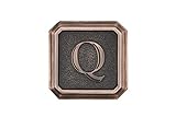 建築メールボックス3650orb-qアルミオイルはブロンズモノグラム – Letter Q」