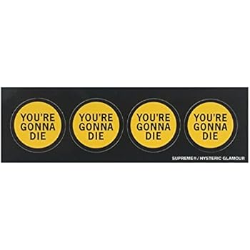 supreme hysteric glamour sticker