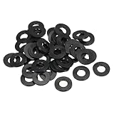 PATIKIL M12 ゴム製平ワッシャー 100個パック 12mm 内径 24mm 外径 3 mm 厚シーリングスペーサーガスケットリング 蛇口パイプ水ホースファスナーボルト用 黒