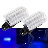 Minile カーテシランプ Led クラウン アスリート マジェスタ200系 210系 220系 ハリアー60系 30系アルファード ヴェルファイア エスティマ カムリ プリウス マークx 車用ドアランプ カーテシ 2個セット for レクサスiS (Blue 001)