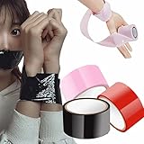 SMグッズ 拘束テープ 静電気 テープ 手錠 sm ボンテージテープ セット 固定テープ 簡単拘束 調教 非粘着SMテープ コスプレ 夫婦 カップル プレイ用 道具 大人の玩具 初心者 15M/30M (ピンク,5CM*15M)