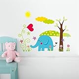 Wall Decal Cartoon Animal Forest Wall Stickers decals for Nursery and kids room Home decor 3d Wall S
