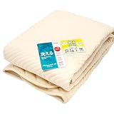 【ホテル仕様 日本製】安眠工場 ウォッシャブル敷きパッド ベッドパッド (シングル/ベージュ) 厚手 綿