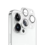 iPhone 16 Pro 用/iPhone 16 Pro Max 用 カメラ保護ガラスフィルム カメラレンズ保護カバー アルミニウム合金＋強化ガラス製 カメラカバー キズ防止 露出オーバー防止 耐衝撃 防塵 防滴 薄型 3D全面保護 【1枚】 シルバー iPhone 16 Pro 対応/iPhone 16 Pro Max 対応 カメラガラスフィルム