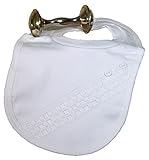 Beautiful White Bib with Window Pane Trim with Buttons by Little Things Mean A Lot [並行輸入品]