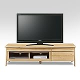北欧風 150cm幅ロータイプテレビボード 脚付き ナチュラル 完成品