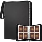 SUSWIM 9つのポケットに918枚のカードを収納可能 トレーディングカード用アルバム・ファイル ポータブルファスナーカードコレクション (両面 4ポケット 400枚収納)