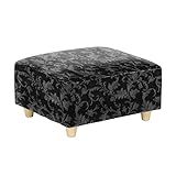 arne スツール ロータイプ 足置き 幅50 奥行55 高さ30cm 足置き台 Ballon オットマン モケット ミカエル柄 ブラック