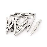 uxcell 　ワニ口クリップ　金属　シルバートーン　50×13×5mm　8mm　 22g