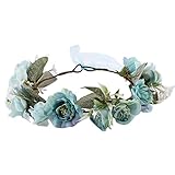 Domybest子供　花冠　フラワーヘアバンド　ヘッドドレス ヘアアクセサリー　結婚式　ブライダル　子供用　髪飾り 女の子 　キッズ 髪飾り 花かんむり ウェディング フラワー ヘッド　5色選べる (