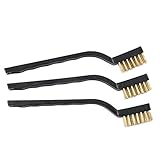 Fityle 3本　ワイヤーブラシ　ポリッシュ　クリーニング　全3タイプ　利便性　清掃工具　 - 真鍮