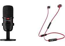 HyperX SoloCast USBスタンドアロンマイク HMIS1X-XX-BK/G+HyperX Cloud Buds ワイヤレスゲーミングイヤホン