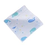 LUOEM ガーゼハンカチ ベビーバンダナ 唾液タオル かわいい 4層 綿 25x25㎝ （ランダムカラー）