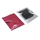 10.2 X7 cm ( 4 " x5 " )クリアピンク/ゴールデンアルミ箔Zipロックパッケージバッグカラフルなセルフシール食品Resealableパッケージバッグ小売ファスナーPackingバッ