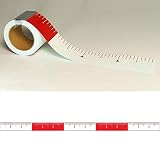 ユポロッド_YR753_長さ25m・幅75mm・30cm毎赤白：【測量用品】：207-0054