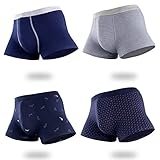 メンズ ボクサーパンツ BECASO(ベカソ) 4枚セット ブリーフ 下着 通気 吸汗 抗菌防...