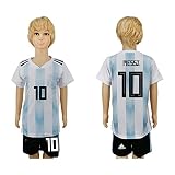 wision 2018ロシアワールドカップアルゼンチンNational # 10 Kid Home Soccer Jersey (ブルー/ホワイト) 10-11Years/L ブルー