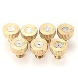 amzmonnsuta 5pcs 3/16 Inch 真鍮製スプレーノズル　庭園冷却噴霧ノズル　スプリンクラー 中庭/庭園/家庭菜園/農業スプレー灌漑に適