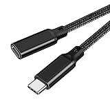 USB type C 延長ケーブル 2m LpoieJun USB 3.2 Gen2(20Gbps) 高速データ通信/ 8K@60Hz映像出力/240W PD急速充電 超高耐久ナイロン編み USB C タイプc 延長コード スマートフォン/タブレット/ゲーム機/ノートパソコンのタイプｃ機種に対応