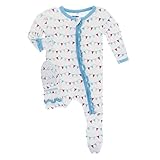 Kickee Pants SLEEPWEAR ユニセックス・ベビー カラー: ホワイト