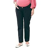 マタニティ サイドゴムパンツ ブラック サイズ：マタニティＳ