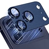 SeGinn iPhone 17 Pro Max 対応 カメラフィルム レンズカバー アイフォン 17 pro max 金属ケース 高透過率 露出オーバー防止 防爆裂 耐衝撃 キズ防止 防塵 全面保護 気泡ゼロ 貼り付け簡単 アルミ合金＋強化ガラス製 iPhone 17 Pro Max 用 レンズフィルム（ダークブルー）