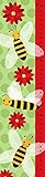 Green Leaf Art Growth Chart, Bees on Green [並行輸入品]