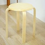 木製曲脚椅子2脚セット『GV－6201』【IT】ナチュラル(#9837690ｘ2)サイズ：約40×40×44cm丸椅子