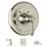 Rohl A4914LCSTN A6400Lpapc Rohl Country Bath Trim Only Concealed Thermostatic Valve with Crystal Lev