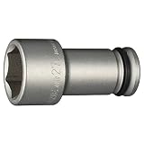トネ(TONE) インパクト用ロングソケット 4NV-27L 差込角12.7mm(1/2") 二面幅27mm