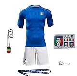 Isport Gifts ® Italy Home / Away Kids Italia Soccer Jersey and Soccer Shorts 6 in 1サッカーファンギフトキットユースサ
