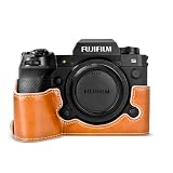 Rieibi FUJIFILM X-H2S ケース FUJIFILM X-H2Sケース FUJIFILM X-H2 カバー 底面開閉XH2S用 カバー XH2用 カバー XH2S ボディケース XH2S 保護ケース XH2カメラケース XH2 保護ケース 軽量 電池交換でき 三脚設置でき PUレザー 携帯便利 旅行 携帯型(X-H2/X-H2S専用 ブラウン)