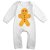 ファッション 男の子と女の子 ジンジャーブレッド 半袖ロンパース コットン White Size 6 M
