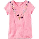 Carter's(カーターズ) ネオンタッセルネックレスティ ピンク トップス半袖Tシャツ 12ヶ月【並行輸入】