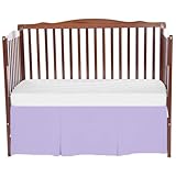 bkb Solid Tailored Mini Crib Skirt, Lavender by bkb