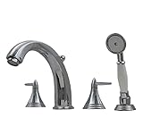 Whitehaus 514.413TF-ORB Blairhaus Jackson 7 7/8-Inch Deck Mount Tub Filler Set with Cone-Shaped Leve