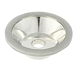 uxcell　研磨用ツール　ダイヤモンド研削ホイール　合金素材　シルバートーン　ボウルのシェイプ　100mmの外径