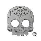 Metallic Silver Sugar Skull Silicone Teething Toy by Helles Teeth