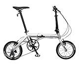 RENAULT(ルノー) ULTRA LIGHT 7 Limited Edition(AL-FDB143) シルバー 特別仕様車 外装3段 超軽量7.8kg 超小型 14インチ 折りたたみ自転車 最軽量クラスモデル登場 大型クランク採用(チェーンホイル47T/リアホイル11/13/15T) クランクアーム165mm エンド幅85mm ステンレススポーク 前後Vブレーキシステム採用 高さ調整ステム搭載 11282-0999