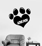 ビニールデカール犬Pawsペット動物赤ちゃん子供部屋アートウォールステッカー（i001 ) XL 45 in X 48 in
