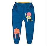 PANCY 子供服 ロングパンツ キッズ 子ども 春 秋 綿 長ズボン スウェットパンツ パンツ 男の子 女の子 ベビー おしゃれ カジュアル ファッション 可愛い 動物　怪獣 プレゼント 3色