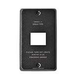 ハモサ インダストリースイッチプレート ≪1穴式/ブラック≫ HERMOSA INDUSTRY SWITCH PLATE / SW-001