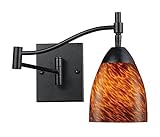 Elk 10151/1DR-ES Celina 1-Light Swing arm Sconce In Dark Rust with Espresso Glass [並行輸入品]