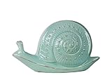 Urban Trends Collection 73229 4 Piece Ceramic Small Gloss Blue Snail Figurine, 9.50 x 4.25 x 4.75 in