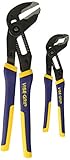 Vise Grip VGP1802534 2 Piece GrooveLock 6 in. V-Jaw and 10 in. Straight Jaw Pliers Set